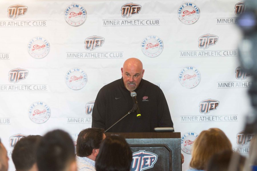 UTEP+Head+Coach+Sean+Kugler+announces+the+2017+signees.+