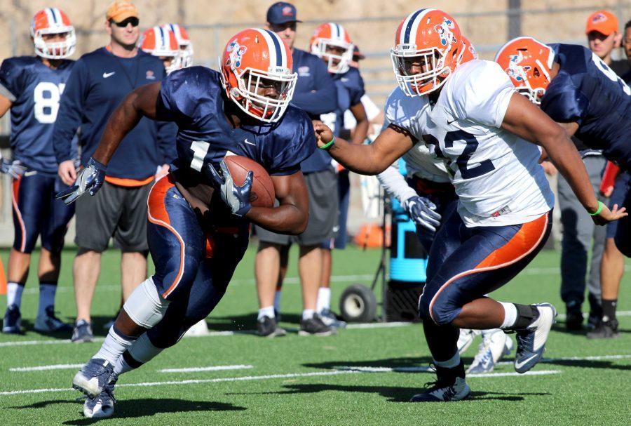 Spring football wraps up first week of practice
