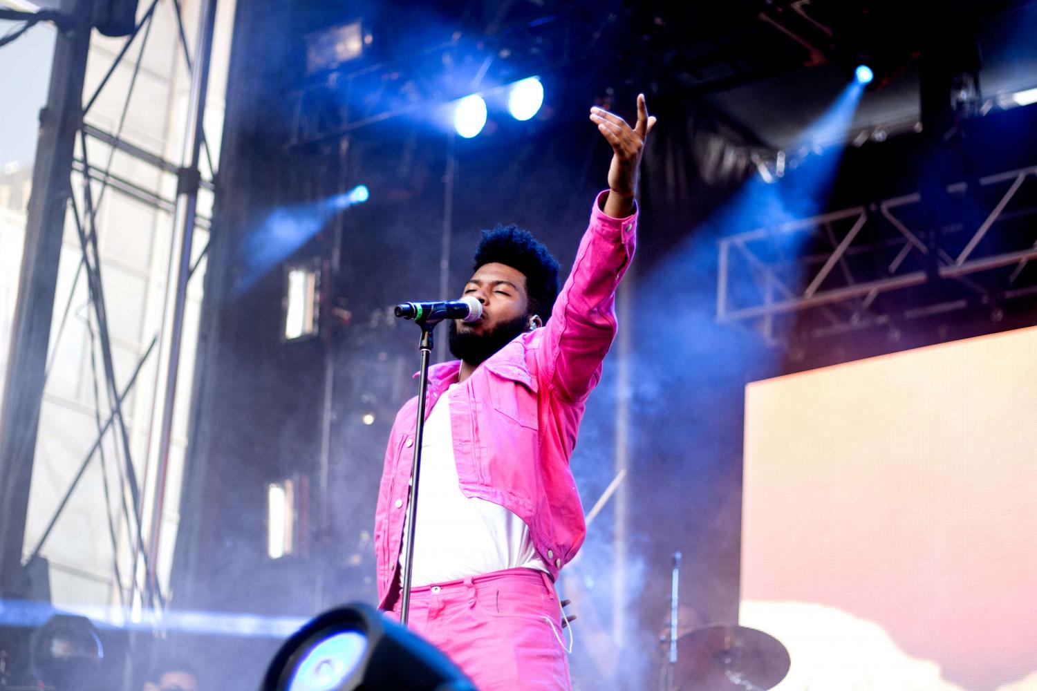 Khalid performs on the second day of Neon Desert Music Festival 2017 on Sunday, May 28. 