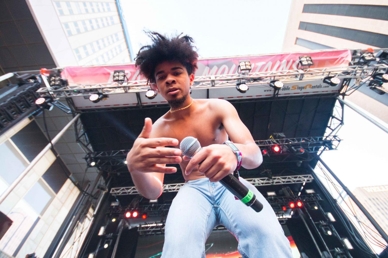 El Paso teen rapper Evander Griiim takes place of absent headliner Lil Uzi Vert the first day of Neon Desert, Sat. May, 27. 