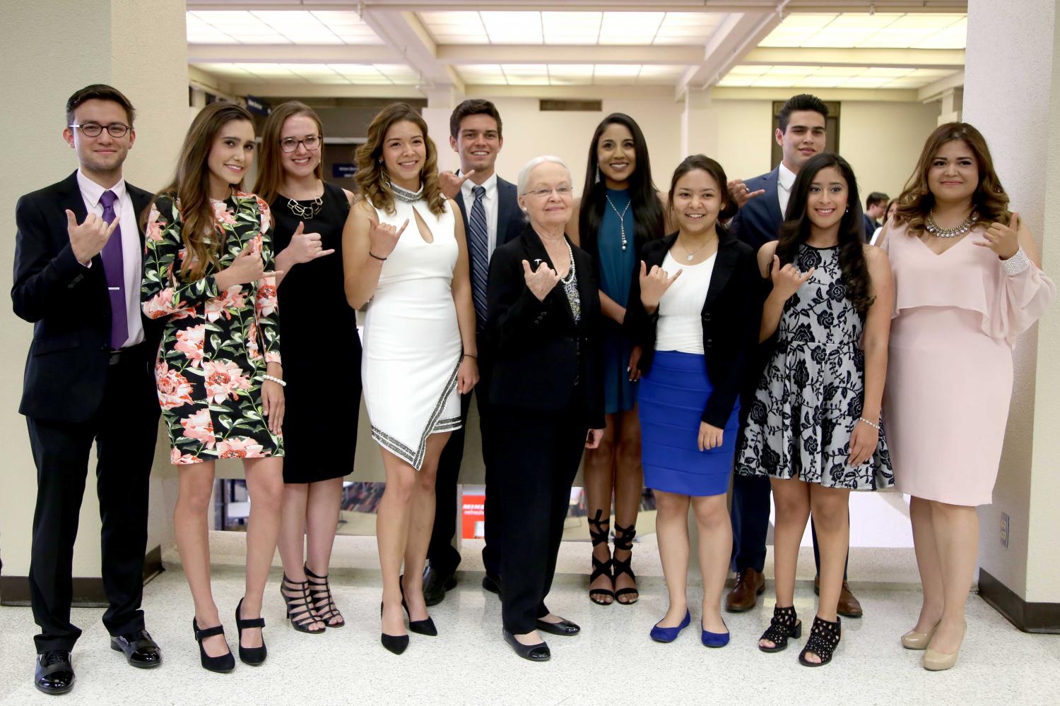 (From left to right) Raudel Avila, Caitlin Harmon, Eden Klein, Lizette Gutierrez, Ryan Saenz, Ilana Gomez, Kimberly Gonzalez, Samuel Alvidrez, Mayra Rodarte and Andrea Norte.