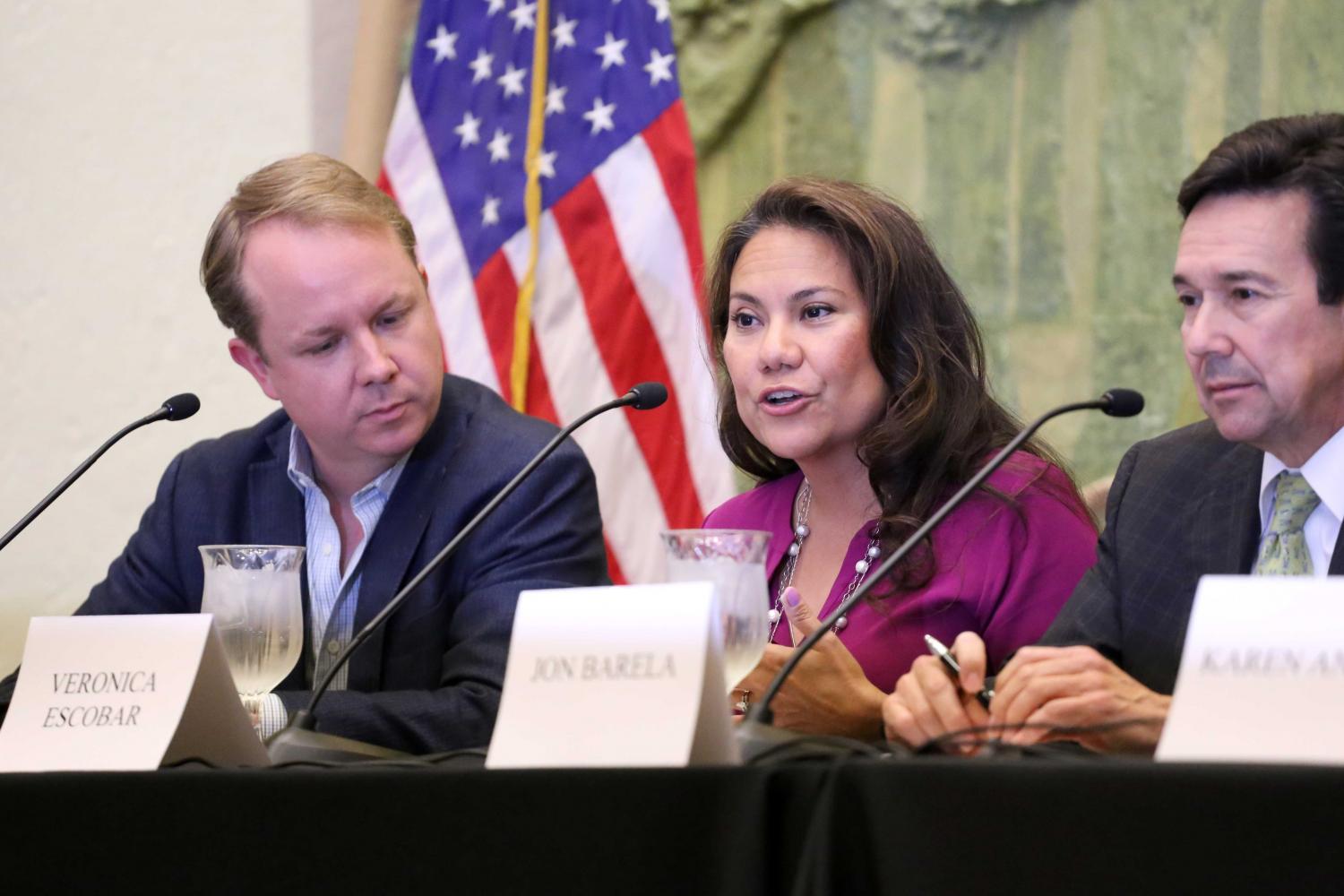El Paso County judge Veronica Escobar  participates in the panel discussions. 