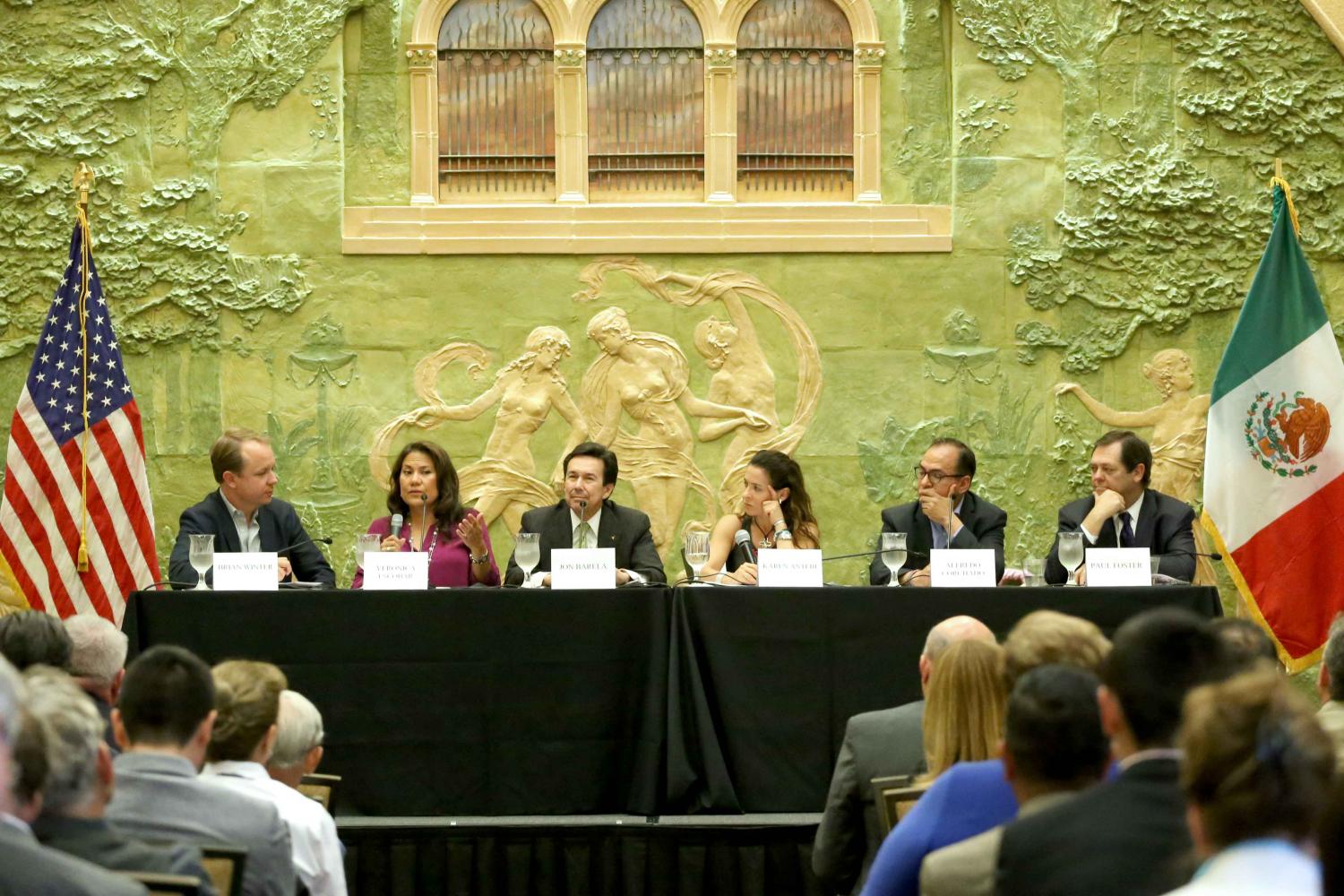 Brian Winter editor-in-chief of Americas Quarterly held a panel discussion on Washington and the Future of the U.S.-Mexico Border at the Mills building on Thursday, June 8. 