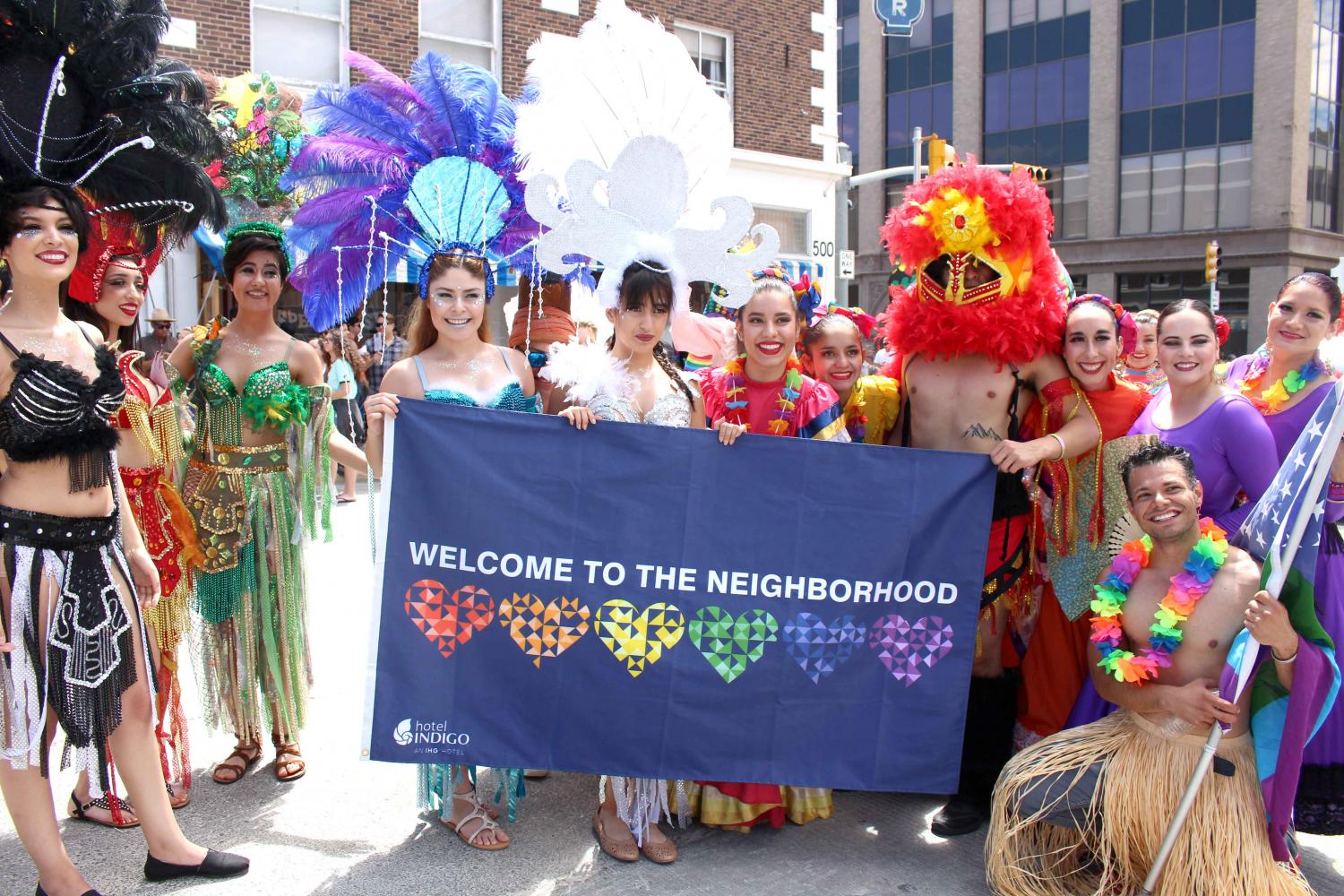 The folkloric ballet show their support at the pride festival. 