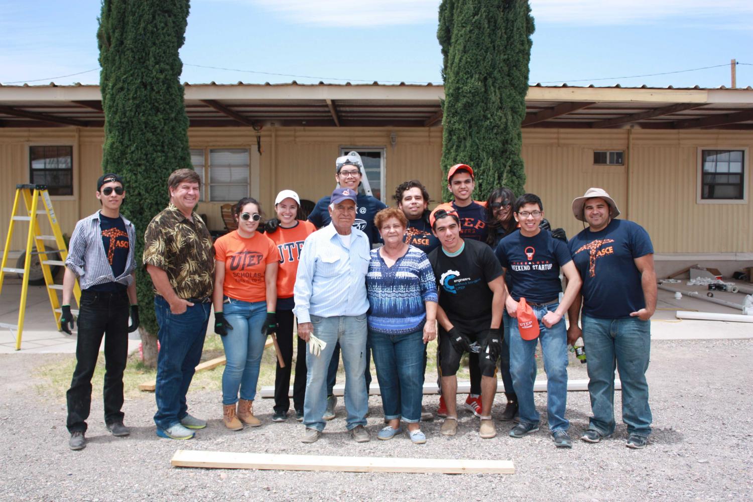 UTEP engineering students helped a family in Presidio conserve rainwater to avoid hauling massive water tanks frequently.