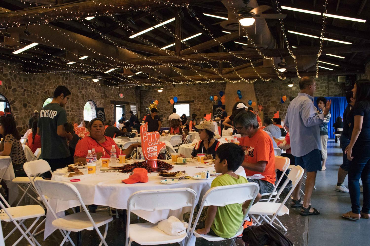 Friends and family of alumni grabbed a bite to eat during the festivities.