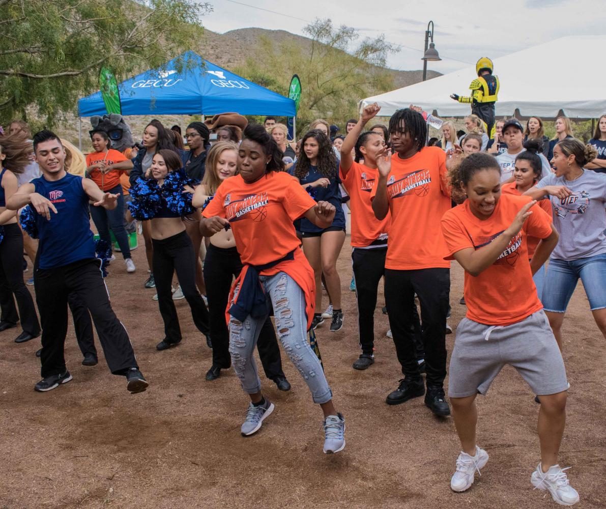 Local Zumba instructors got people off their feet and dancing!