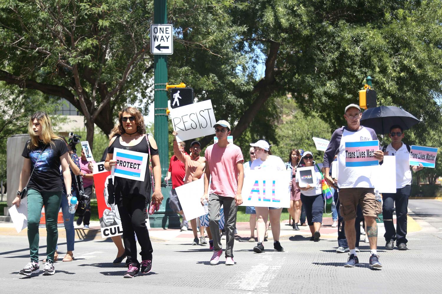 A march from the federal courthouse to San Jacinto Plaza was held on Saturday, July 29.