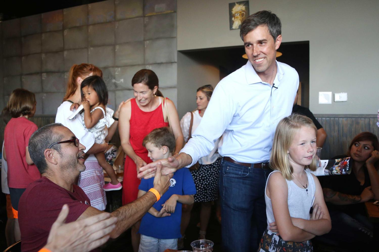Congressman+ORourke+speaks+on+SB+4+and+coming+home+as+he+hosts+Hurricane+Harvey+relief+event