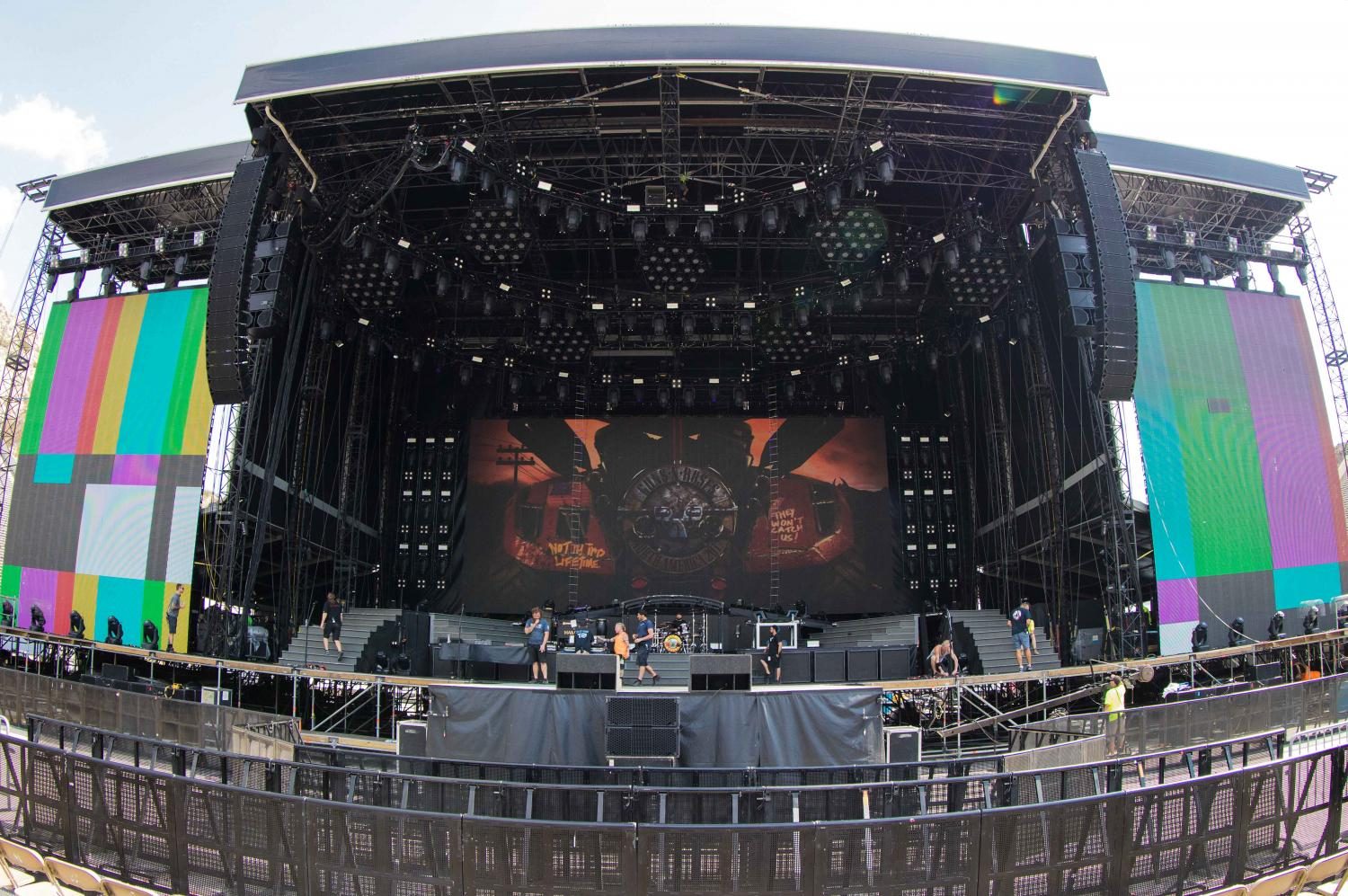 Guns N Roses: Not In This Lifetime Tourset up at the UTEP Sun Bowl.