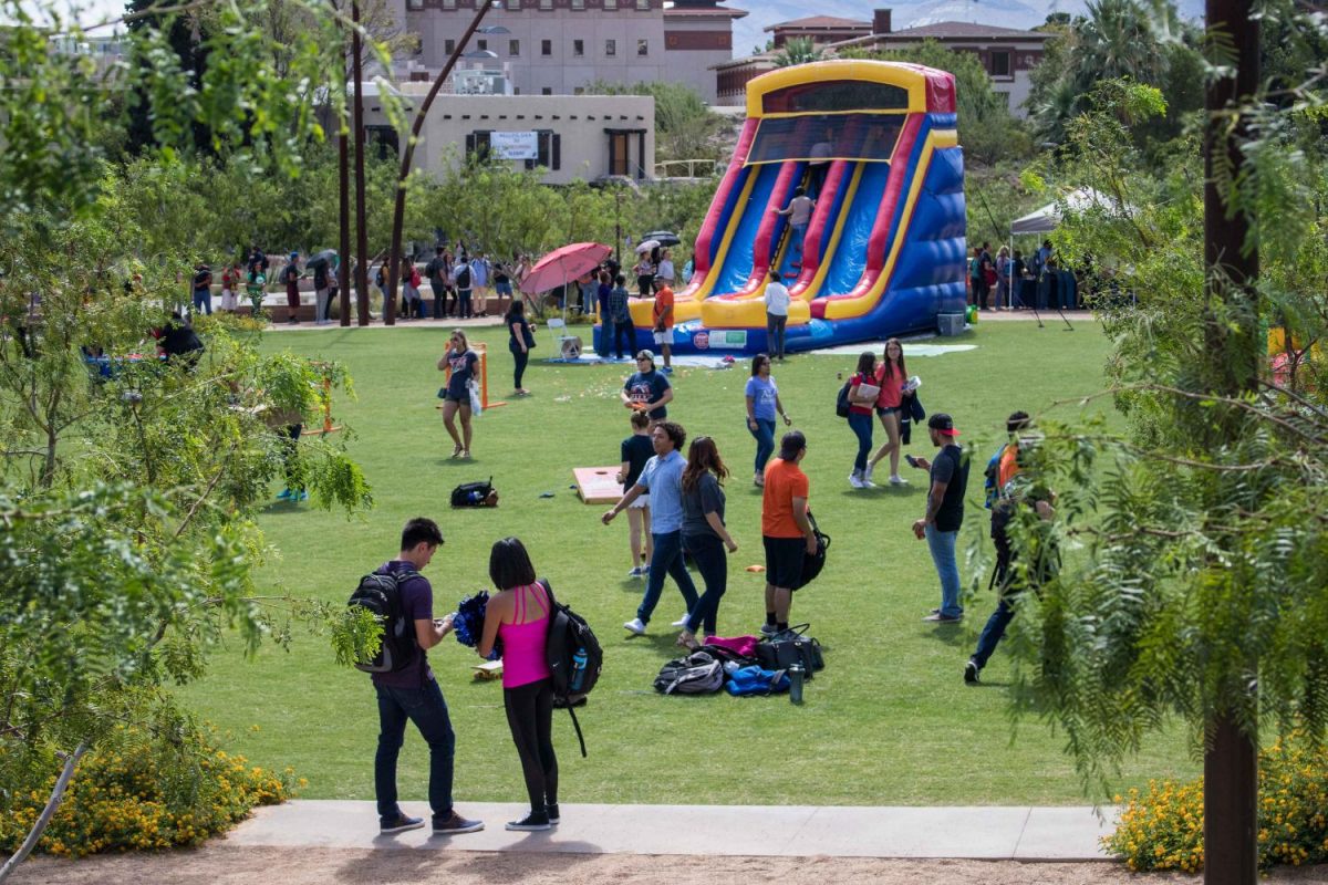 Students and faculty enjoyed a variety of activities as well as food and drink after the pep rally performance.