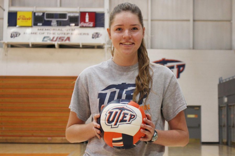 Sophomore Macey Austin has developed into a top player for the UTEP volleyball team.