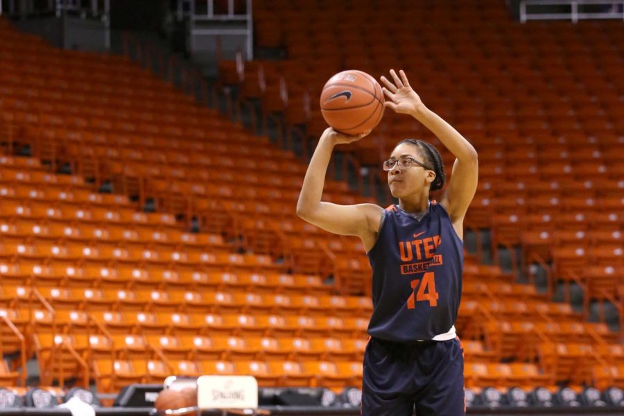 Najala Howell works on free throw shooting after a Jan. 10, practice.