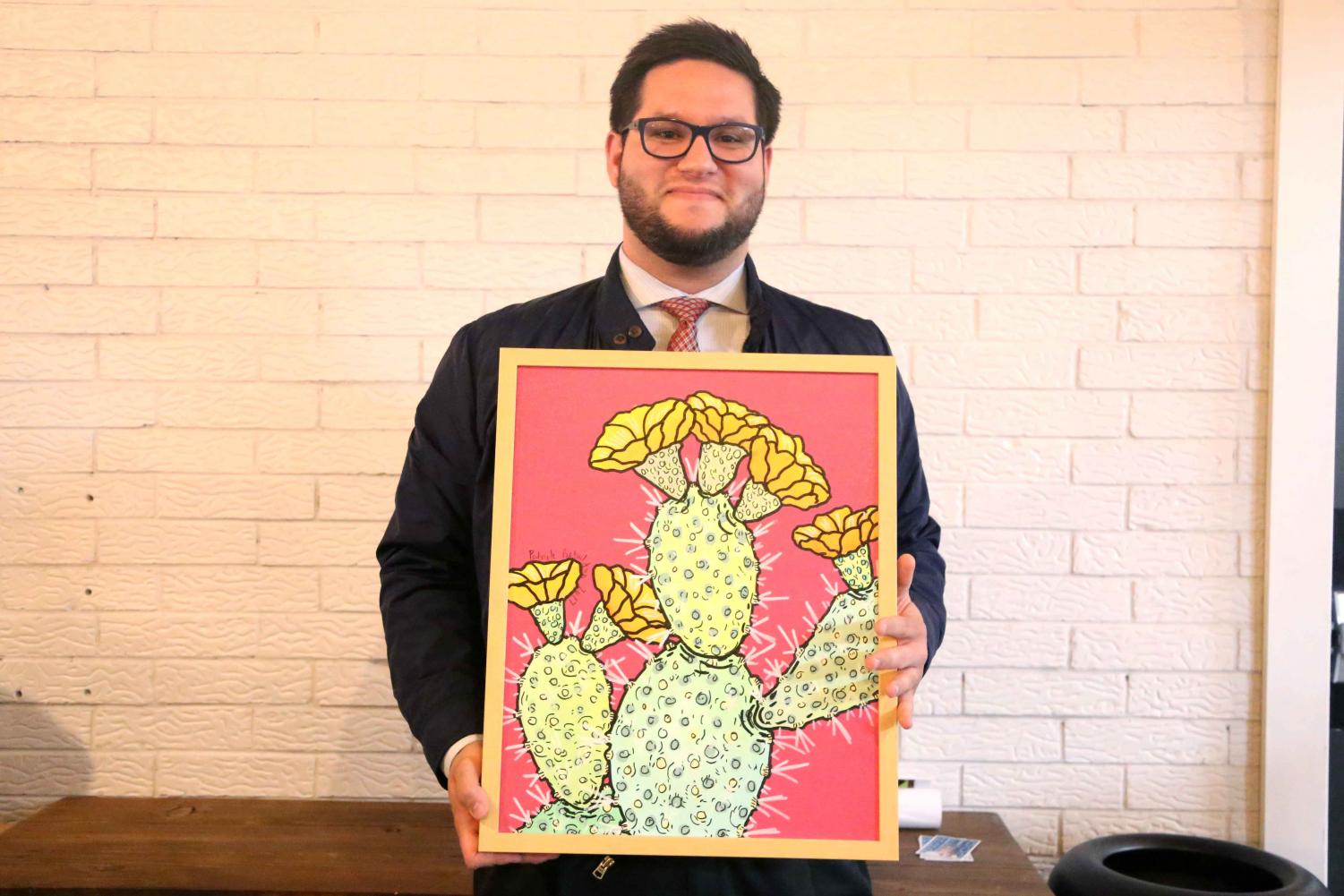 Patrick Gabaldon is a lawyer and artist who uses the distinguished scenic views of El Paso in his art.