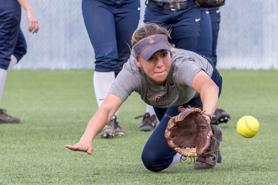 UTEP softball player Ariel Blair leads the team in stolen bases with six.