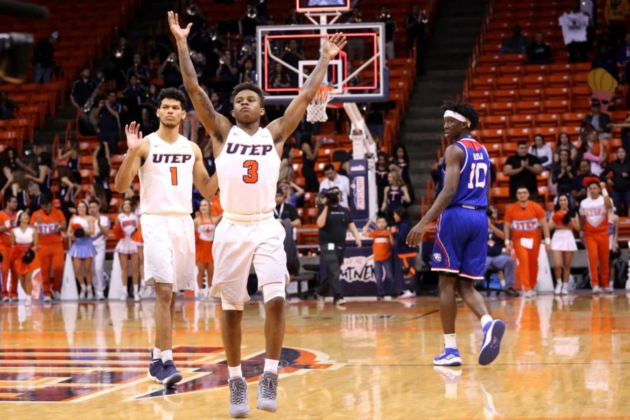 Evan Gilyard celebrates at the buzzer following a 74-72 win against La. Tech.