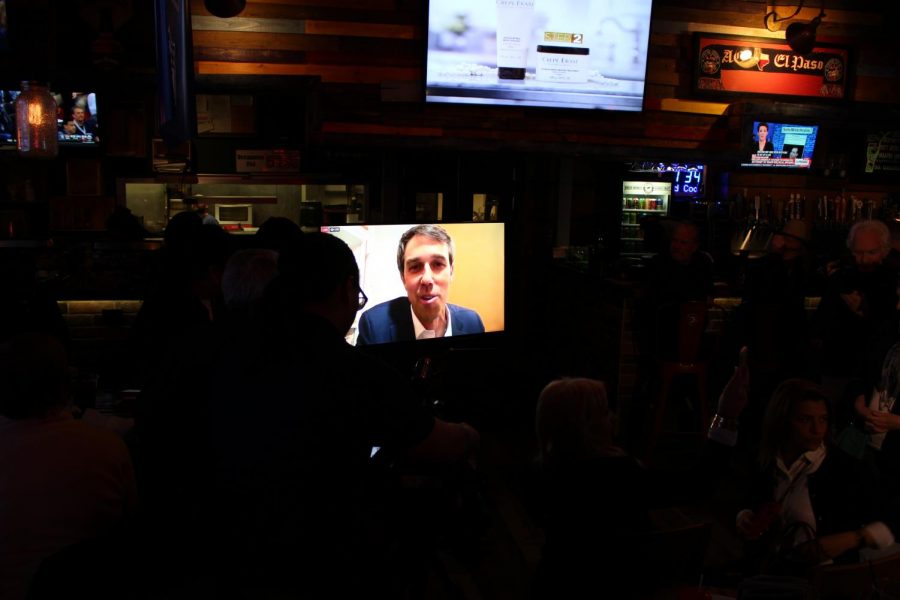 Beto O’Rourke, candidate for U.S. Senator representing Texas, speaks at his primary night watch party at Brass Monkey on Tuesday, March 6. 