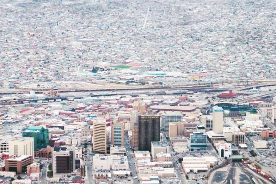 Downtown El Paso as seen from above.