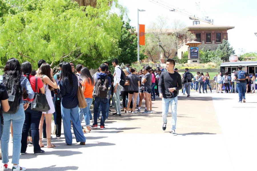 SGA offered free food to the first 250 students at the first Miner Fest on Wednesday, April 18 at Centennial Plaza. 