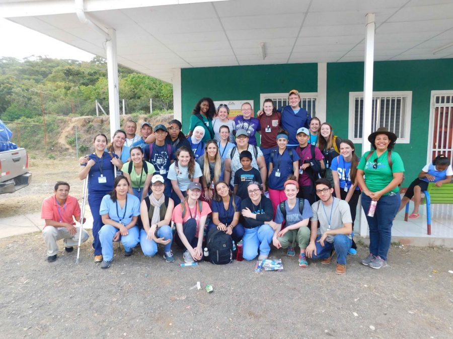 UTEP Medical Brigades pose with students from St. Louis University