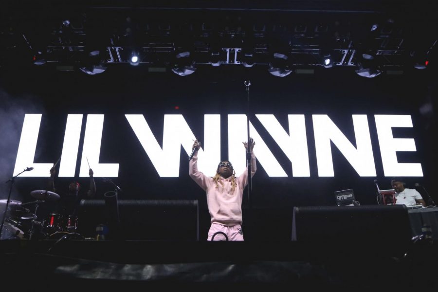 Lil Wayne performs at the Rio Bravo Stage at day of the Neon Desert Music Festival on Saturday, May 26.