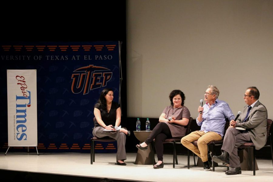 The El Paso Times Live held a panel, where they examined the U.S. and Mexico border on Thursday, June 7 at the UTEP Union Cinema, with Mexico border correspondent for the Dallas Morning News Alfredo Corchado, Director of the Rubin Center Kerry Doyle, author Benjamin Saenz and El Paso Times Editor Zahira Torres.