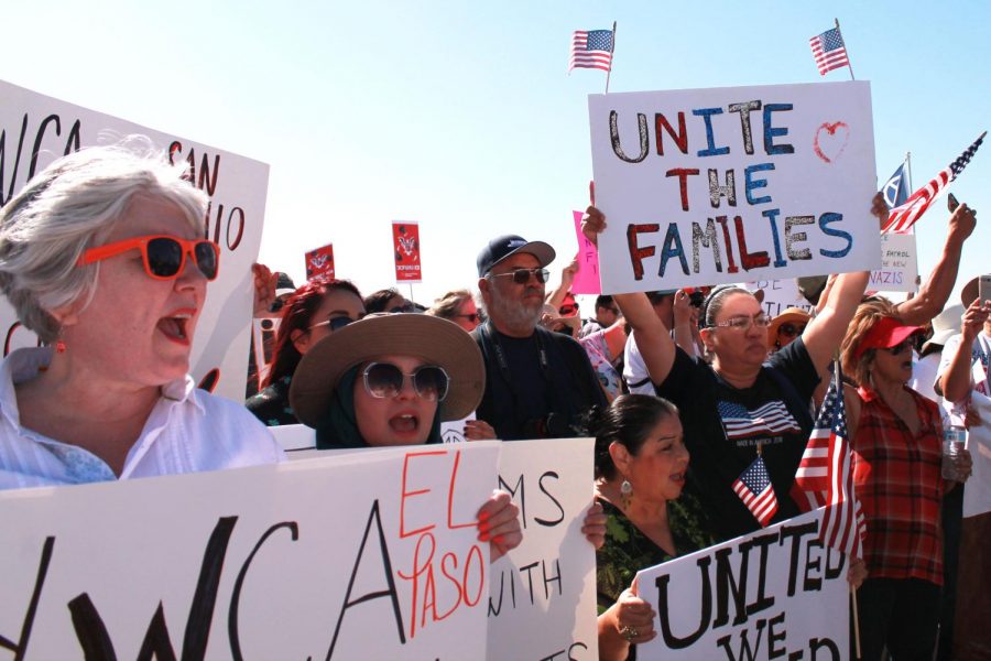 Hundreds protest in Tornillo Port of Entry on Sunday, June 24.