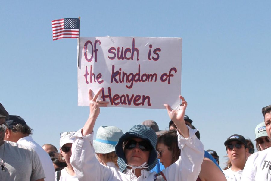 Hundreds protest in Tornillo Port of Entry on Sunday, June 24.