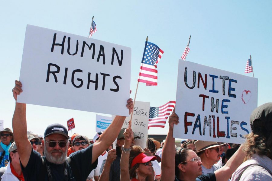 Hundreds protest in Tornillo Port of Entry on Sunday, June 24.