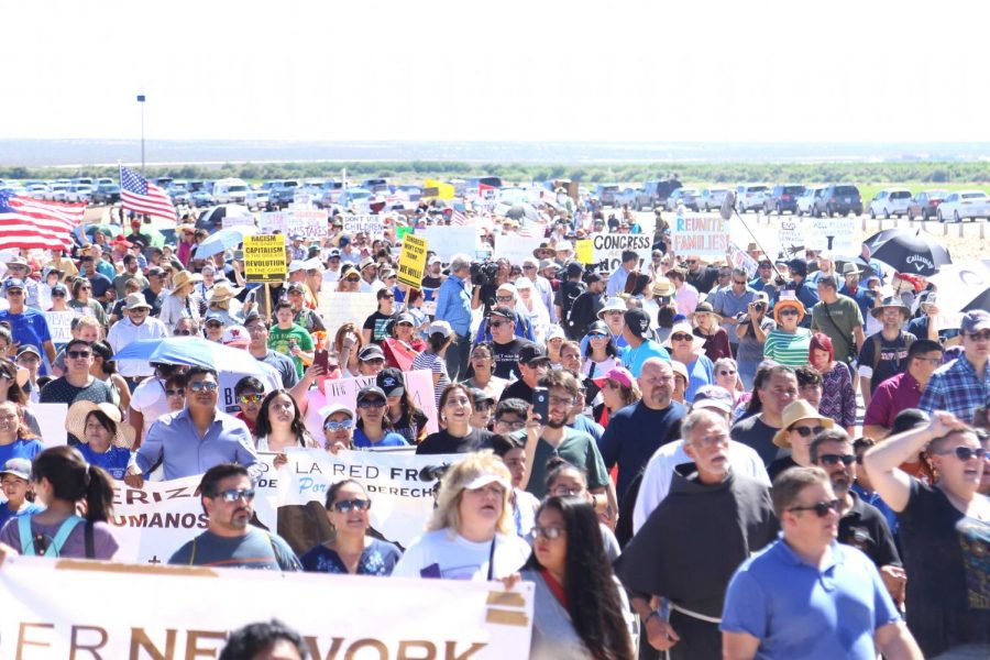 Hundreds came down to the Tornillo Port of Entry to support Beto ORourke in the March to Tornillo on Sunday, June 17.