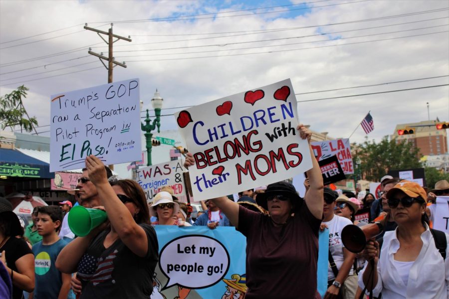 Hundreds protest in Downtown El Paso Saturday, June 30.