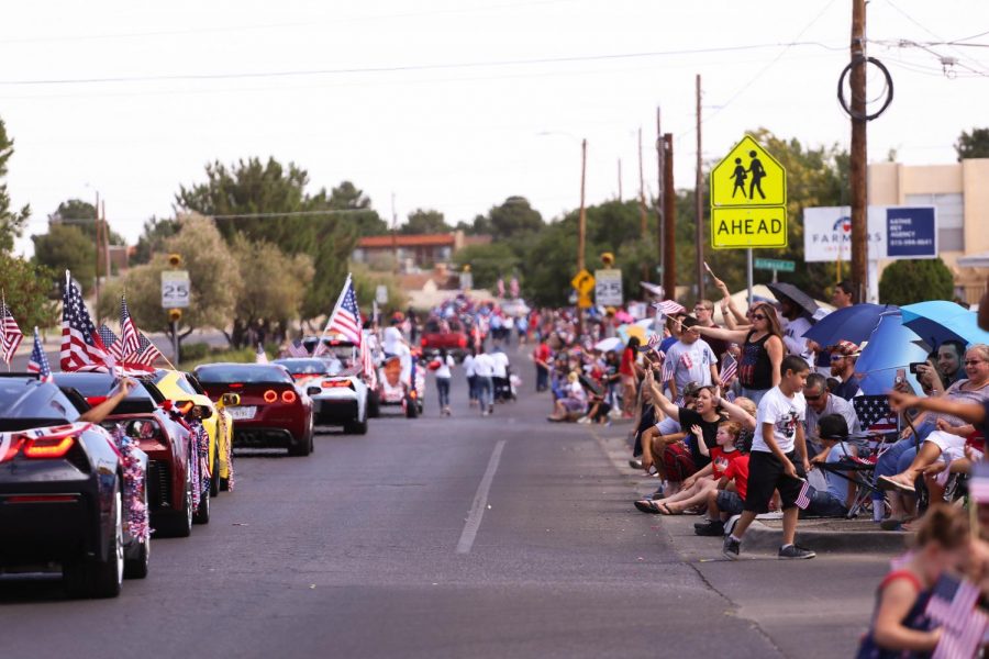The community lines up along the sidewalk in Eastside El Paso for the 38th annual Peoples Parade on Wednesday, July 4th.