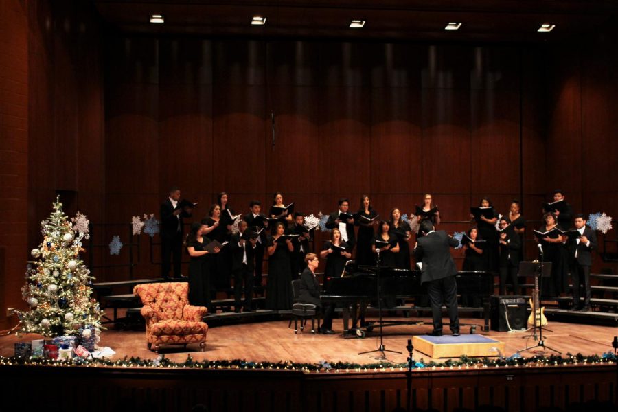 UTEP Choir at Holiday Revels 2018 at Fox Fine Arts Recital Hall on Monday Nov. 19th and 20th.