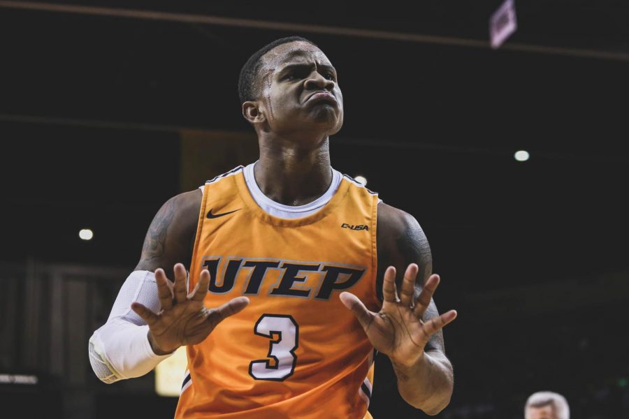 Sophomore guard Evan Gilyard stays calm despite the hostile NMSU crowd. 