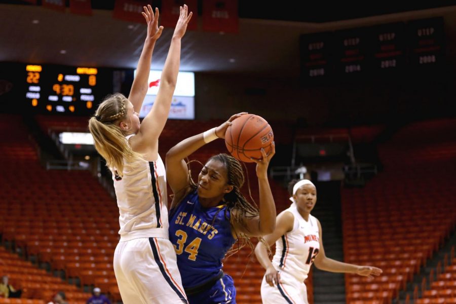 Junior forward Zuzanna Puc led the  Miners with 15 points at an exhibition game against the St. Marys Rattlers on Sunday, Nov. 4 at the Don Haskins Center. 