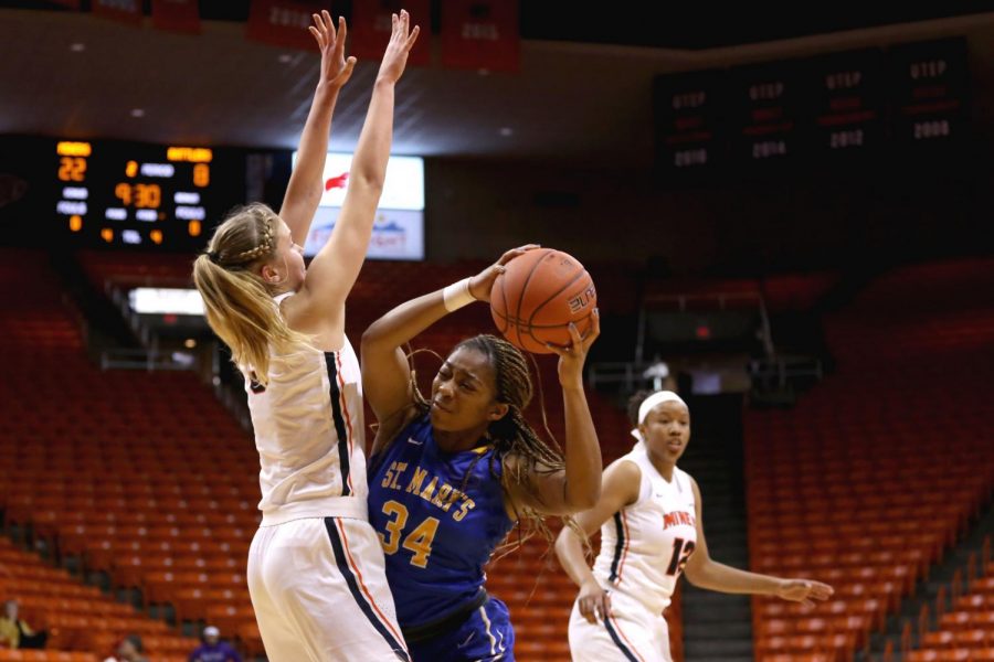 Junior forward Zuzanna Puc led the Miners with 15 points at an exhibition game against the St. Mary's Rattlers on Sunday, Nov. 4 at the Don Haskins Center.