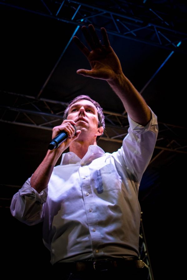 Beto ORourke gives a powerful speech at a counter rally across the street from the Presidents rally back in February.