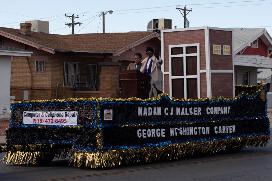 People+celebrate+Black+History+Month+at+a+parade+Saturday+Feb.+23rd.+