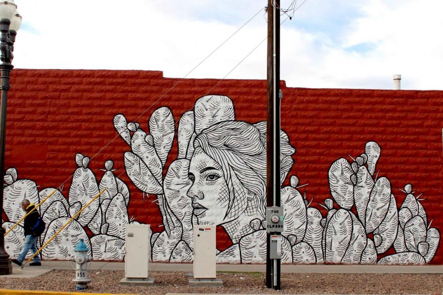 Apodacas mural on the corner of El Paso Street and Father Rahm in the Segundo Barrio.