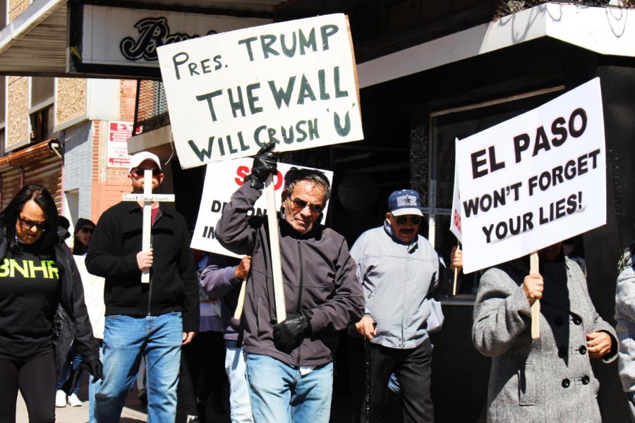 The Border Network for Human Rights hosts the Silent March: Communities Against Declaration of War at Downtown El Paso.