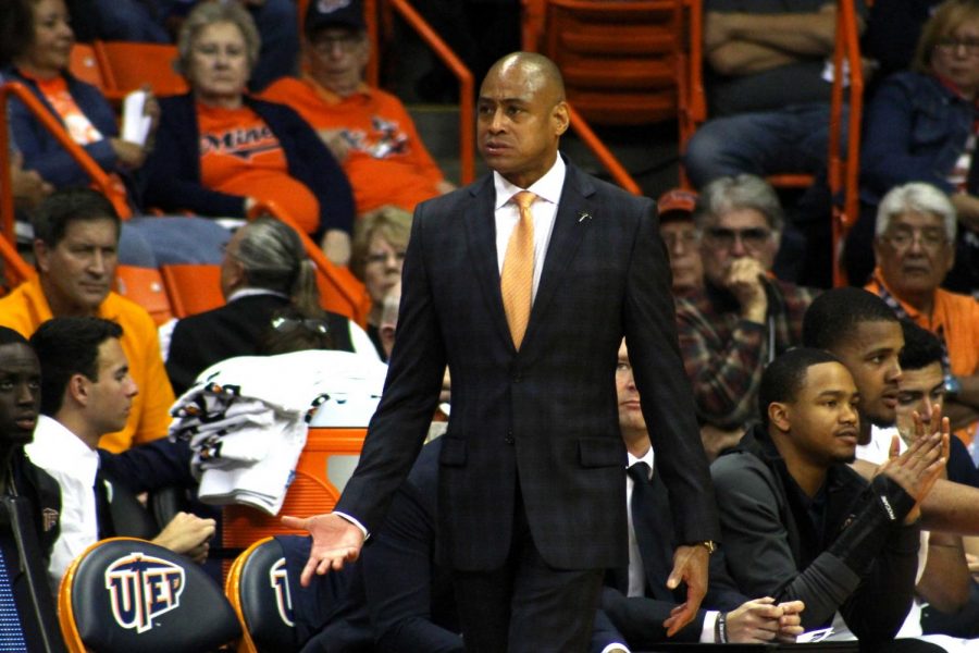 UTEP+head+coach+Rodney+Terry+looks+to+lead+his+young+Miner+team+into+group+play.+The+Miners+are+currently+in+13th+place+in+the+Conference-USA+standings.