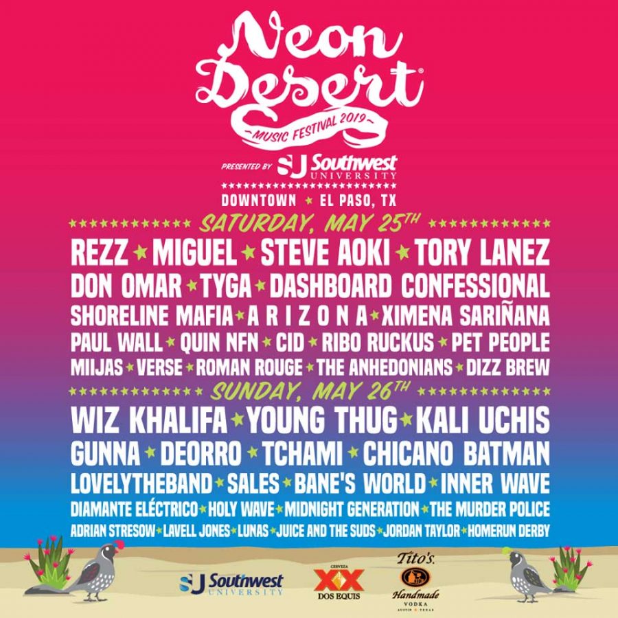 2019 Neon Desert Music Festival Official Lineup The Prospector
