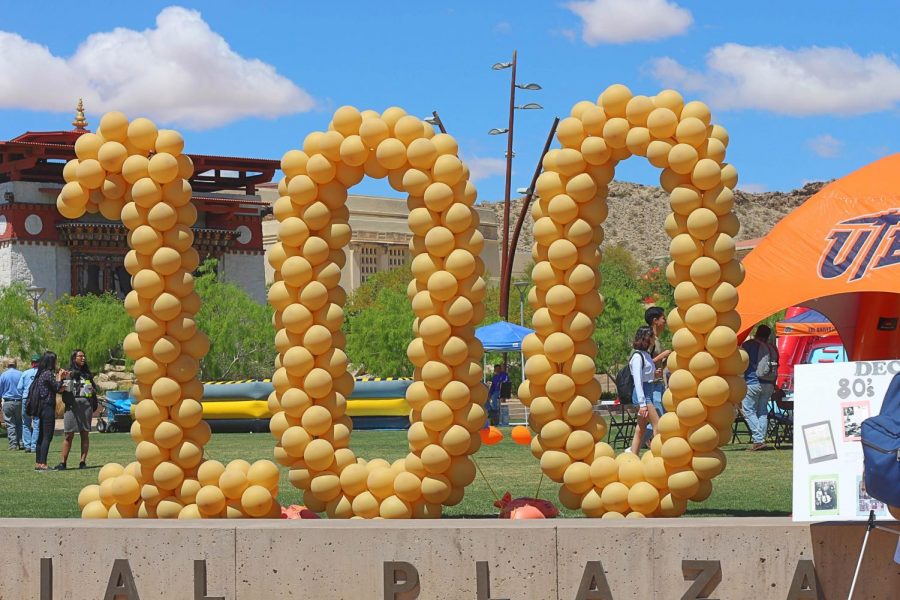 Celebration of UTEPs  Student Government Association (SGA) 100 years of service at Centennial Plaza.