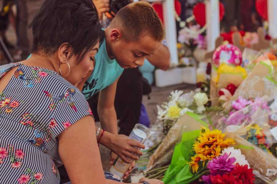 The community pay their respects for the victims at Cielo Vista Walmart, Monday August 6th. 