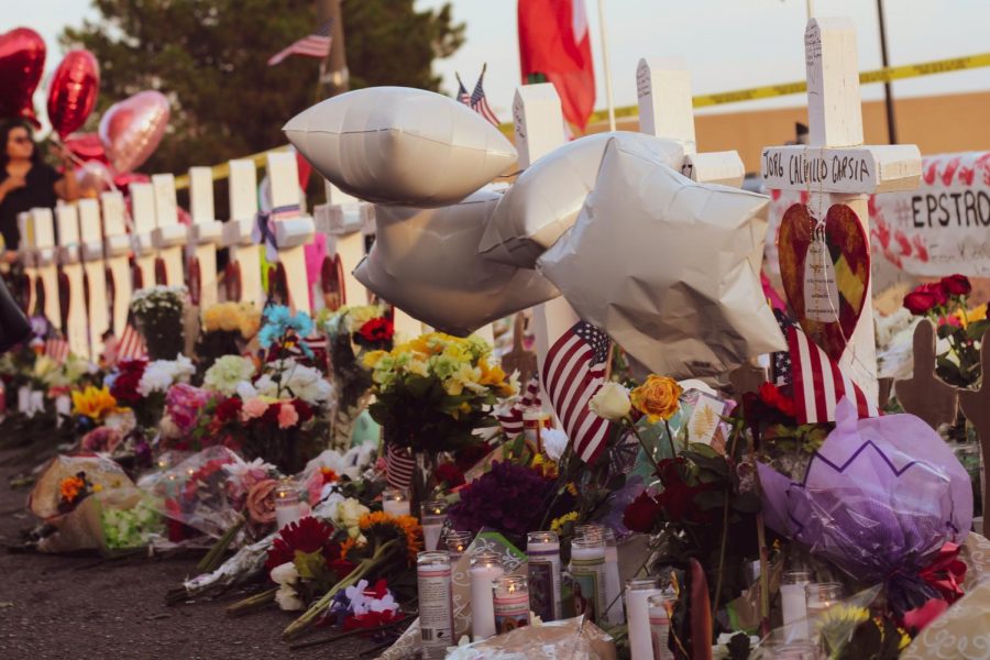 The community pay their respects for the victims at Cielo Vista Walmart, Monday August 6th. 