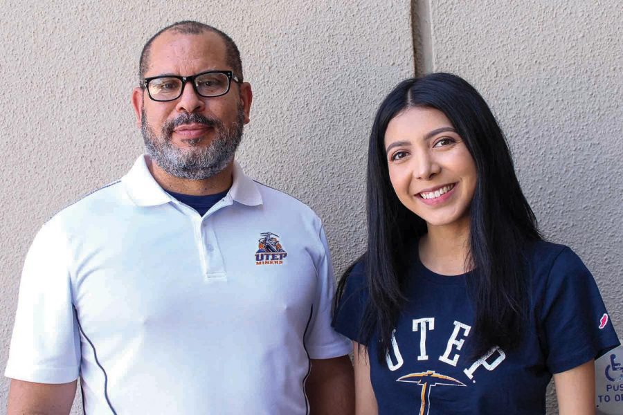 Charles Valentine, Doctoral student in College of Education and Alejandra Avalos, Senior in College of Business.  