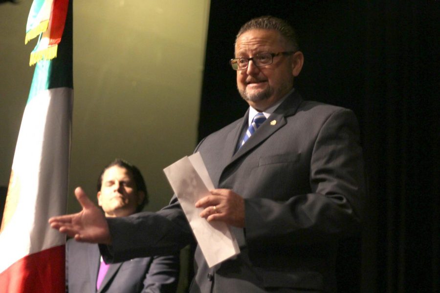 Mauricio Ibarra Ponce de Leon, Consulate General of Mexico in El Paso, presents Epoca de Oro Film Festival at UTEP Wednesday Sept. 4, 2019.