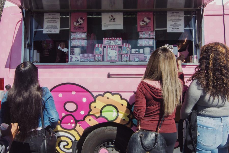 El Pasoans shop at the Hello Kitty Car Saturday, Oct. 19, 2019.