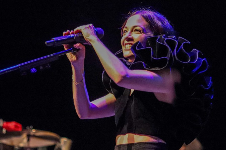 Mexican+pop-rock+singer+and+songwriter+Natalia+Lafourcade+performs+at+The+Plaza+Theatre+Performing+Arts+Center+at+El+Paso%2C+Texas+Thursday+Oct.+3%2C+2019.