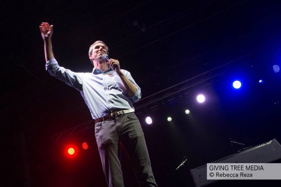 Beto O’Rourke waves to the crowd of supporters after conceding defeat in the closest Senate race in Texas history since 1978. 